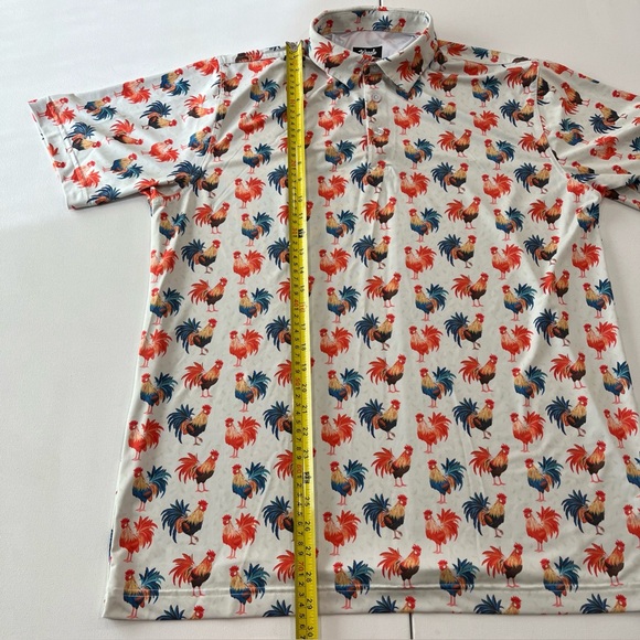 Waggle Golf Polo Feelin Cocky Rooster Performance Shirt Men’s Size XL - Picture 9 of 15